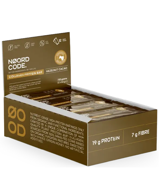 Organic Collagen Protein Bar Hazelnut Cacao Box
